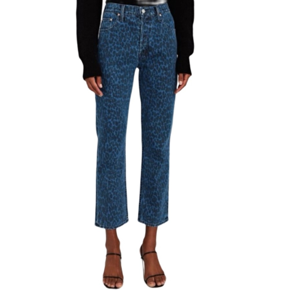 NWT Mother The Tomcat Ankle Jeans in Sinister Leopard Print - Sz 26